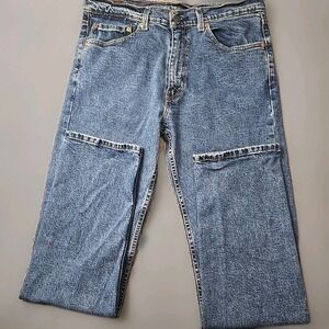 LEVI LEVIS 505 REGULAR FIT STRAIGHT LEG MENS JEANS SIZE 36 X 34